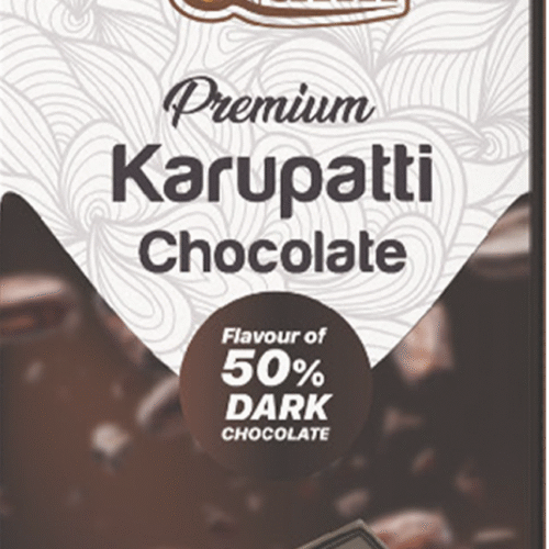 50% Dark_Front Karupatti Dark Chocolate (கருப்பட்டி டார்க்/கரும் சாக்லேட்) - 26gm / 60gm
